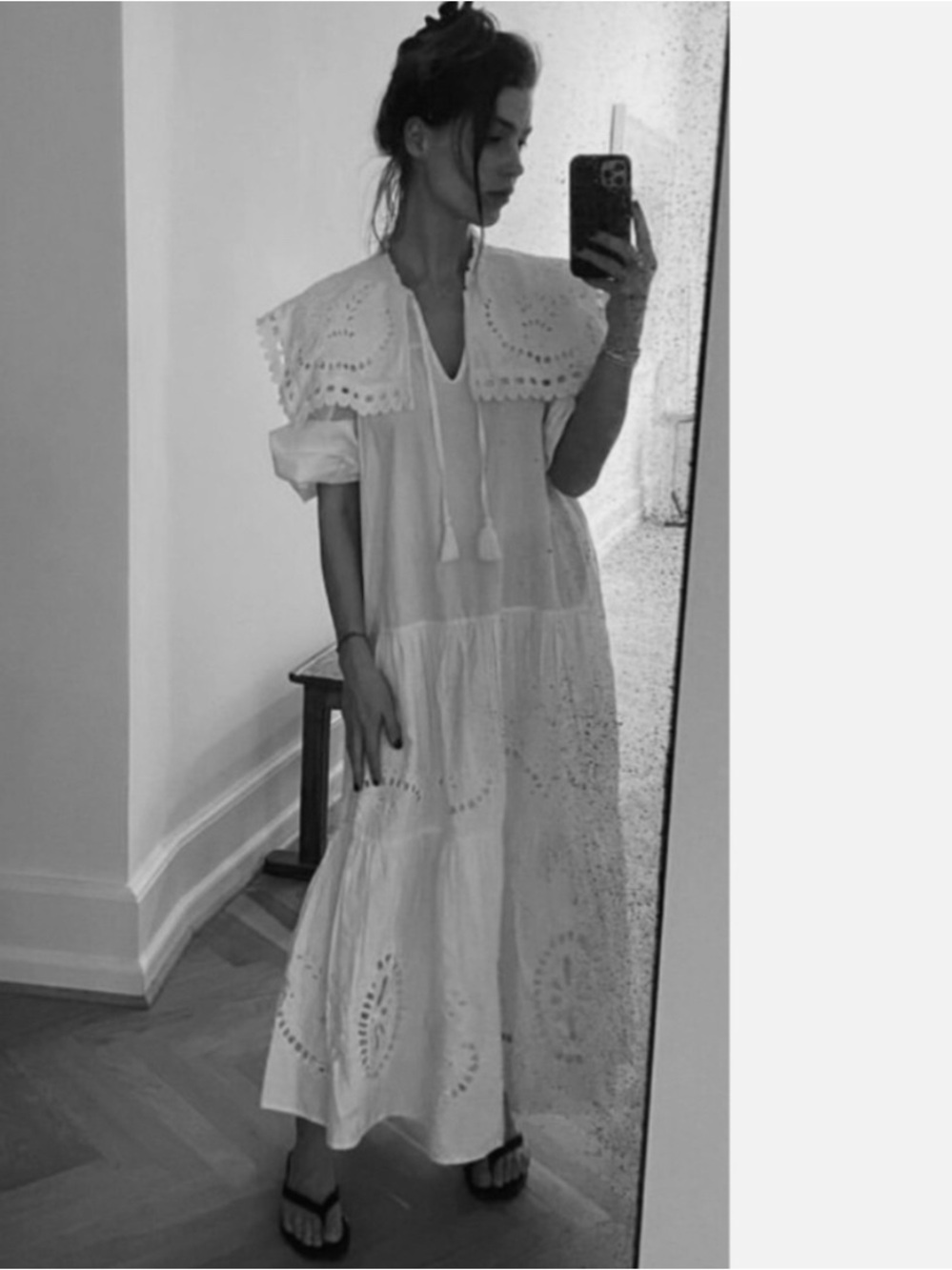 NWT Sea New York Santos eyelet dress size s lace collar - Picture 4 of 11